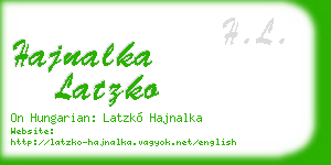 hajnalka latzko business card